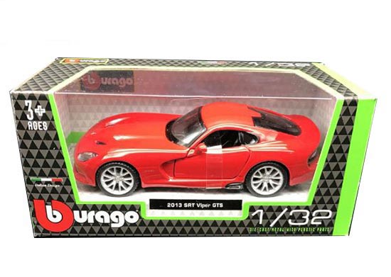 1:32 Bburago Red Diecast 2013 Dodge Viper GTS SRT Model