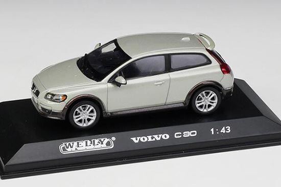 1:43 Scale Silver Welly Diecast Volvo C30 Model