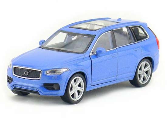 Blue / White 1:36 Scale Kids Welly Diecast Volvo XC90 Toy