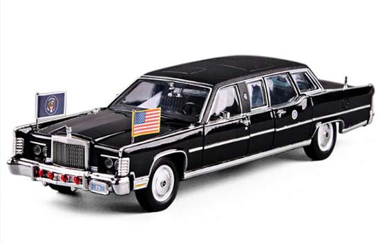 1:24 Black Diecast 1972 Lincoln Continental Reagan Car Model