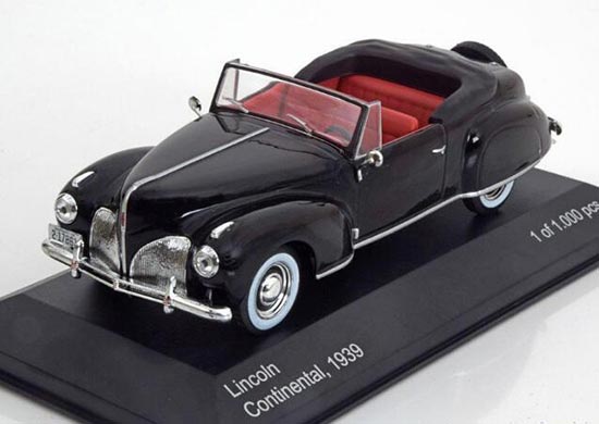 Black WhiteBox 1:43 Diecast 1939 Lincoln Continental Model