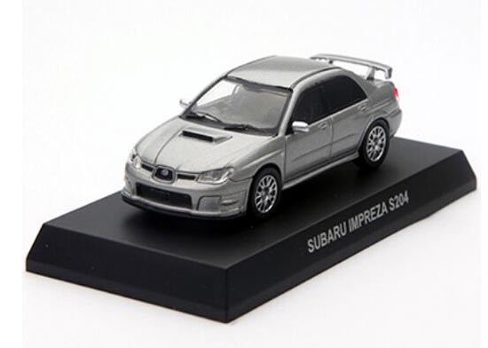 1:64 Silver / Black KYOSHO Diecast Subaru Impreza S204 Model