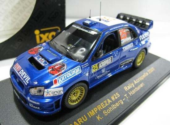 1:43 NO.25 IXO Blue Diecast Subaru Impreza WRC 2005 Car Model