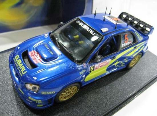 Blue NO.5 IXO 1:43 Diecast Subaru Impreza WRC 2005 Car Model
