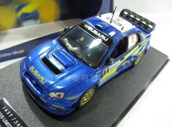 Blue NO.5 IXO 1:43 Diecast Subaru Impreza WRC 2005 Car Model