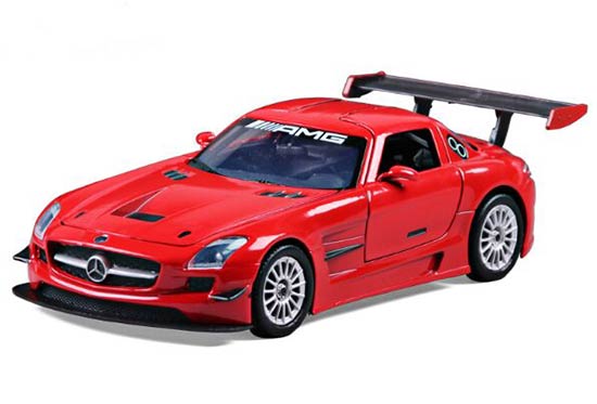 1:24 Scale Red Diecast Mercedes-Benz SLS AMG GT3 Model
