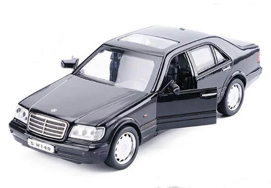 1:32 Silver / Black / White /Blue Diecast Mercedes-Benz W140 Toy