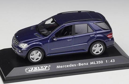 1:43 Scale Welly Blue Diecast Mercedes Benz ML350 Model