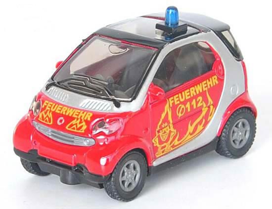 1:50 Red SIKU 1303 Fire Engine Diecast Kids Smart Fortwo Toy