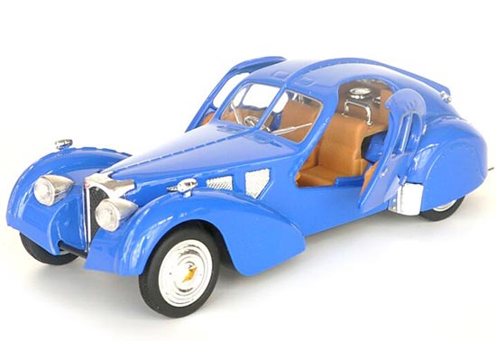 1:28 Wine Red / Golden / Blue Diecast Bugatti Vintage Car Toy