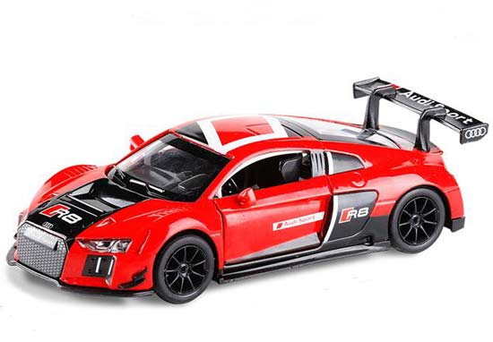 Kids 1:30 Scale White / Red Diecast Audi R8 LMS Toy