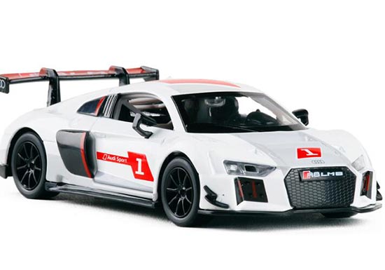 White 1:30 Scale Kids Diecast Audi R8 LMS Sport Toy