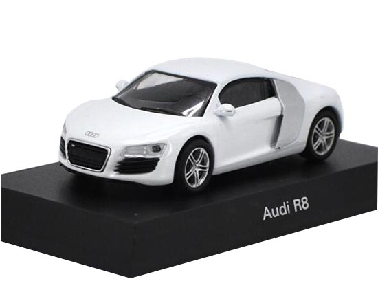 White / Black 1:64 Scale Kyosho Diecast Audi R8 Model