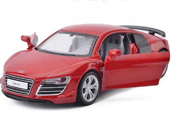 1:32 Scale Red / Silver / White Kids Diecast Audi R8 GT Toy