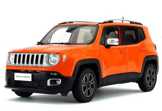 1:18 Gray / Orange / White / Red Diecast Jeep Renegade Model