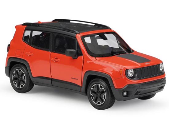 Yellow / Red / White 1:24 Scale Diecast Jeep Renegade Model