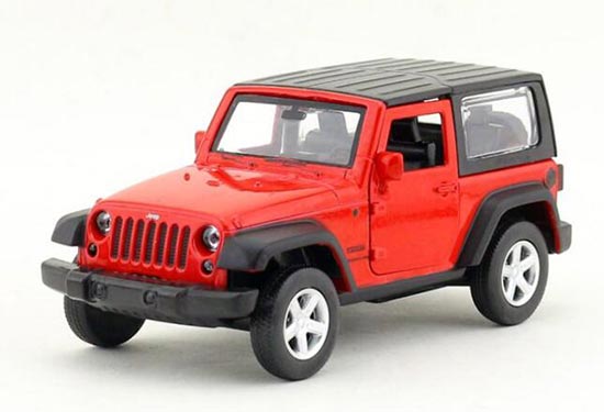 Blue / Red Kids 1:43 Scale Diecast Jeep Wrangler Rubicon Toy