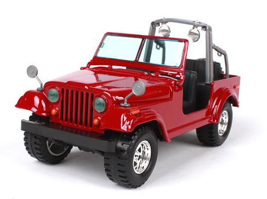Red / Blue 1:24 Scale Diecast Jeep Wrangler Car Model