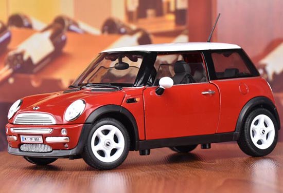 1:18 Scale Red Welly Diecast Mini Cooper Car Model