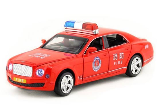 1:32 Scale Kids Red Fire Engine Diecast Bentley Mulsanne Toy
