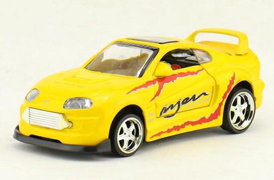 Yellow 1:32 Scale Kids Diecast Toyota Supra Toy