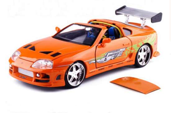 1:24 Scale JADA Orange Diecast Toyota Supra Model