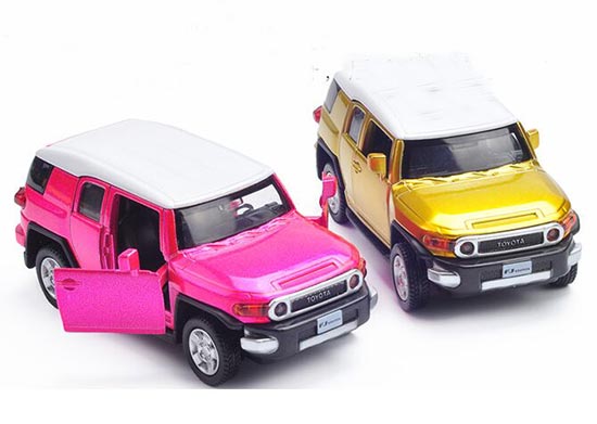 1:43 Scale Kids Pink / Golden Diecast Toyota FJ Cruiser Toy