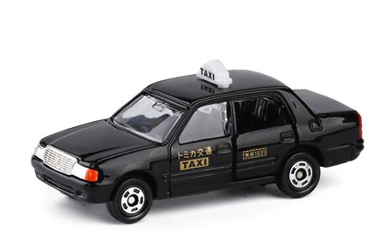 Black 1:63 Scale TOMY NO.51 Diecast Toyota Crown Taxi Toy