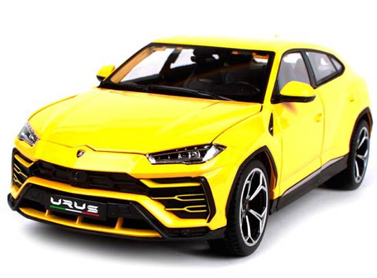 1:18 Scale Gray / Yellow Diecast 2018 Lamborghini Urus Model