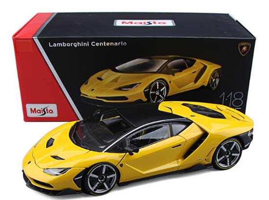 1:18 Yellow Diecast Lamborghini Centenario LP770-4 Model