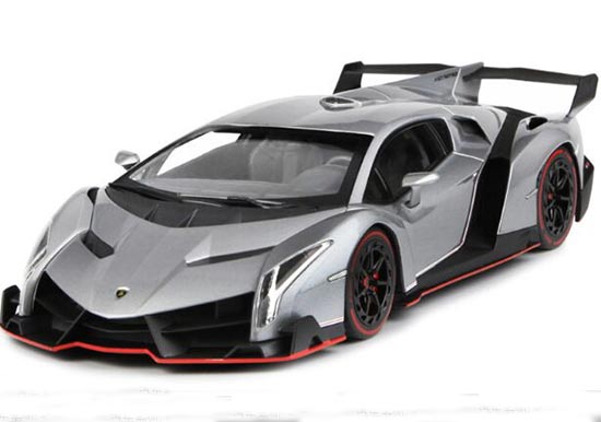 1:18 Scale Gray / Red Kyosho Diecast Lamborghini Veneno
