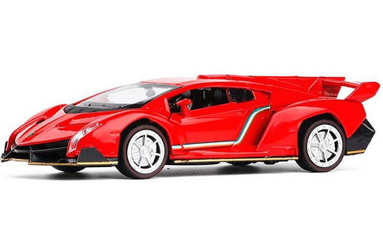 1:32 Red / Yellow / Gray Diecast Lamborghini Veneno Car Toy