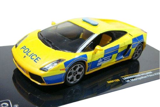 1:43 IXO Yellow Diecast Lamborghini Gallardo Police Model