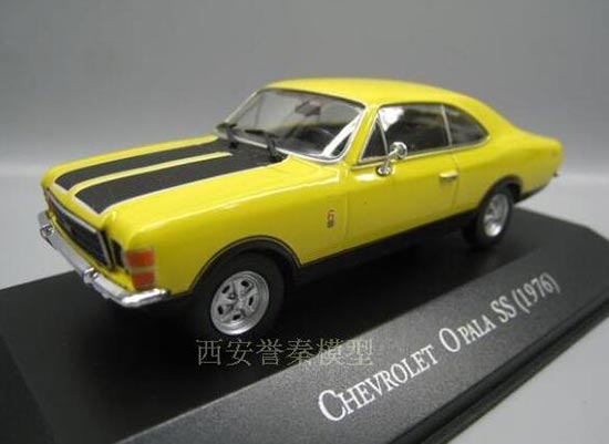 Yellow 1:43 IXO Diecast 1976 Chevrolet Opala SS Car Model