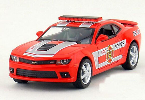 1:38 Scale Red Kids Fire Dept Diecast Chevrolet Camaro Toy
