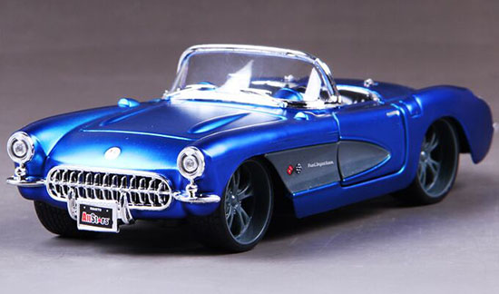 Maisto Blue 1:24 Scale Diecast 1957 Chevrolet Corvette Model