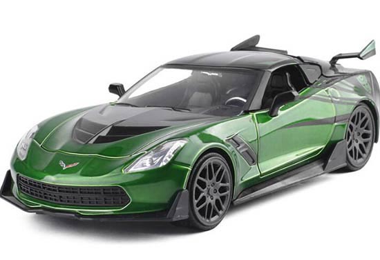 Green 1:24 JADA Diecast Chevrolet Corvette 2016 Car Model