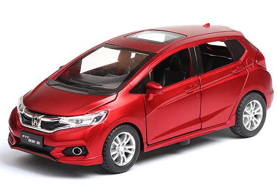 Green / Orange / Red / White 1:32 Scale Diecast Honda Fit Toy