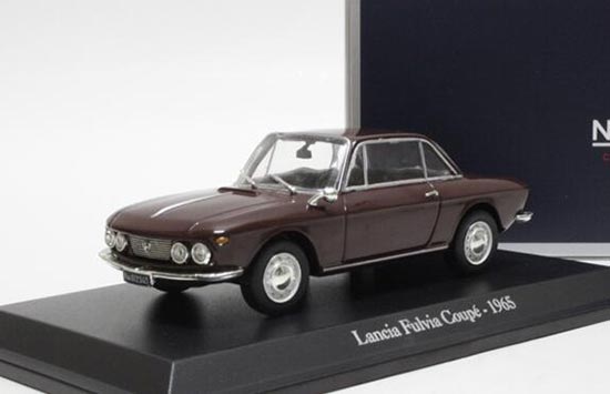 Brown 1:43 Scale Norev Diecast 1965 Lancia Fulvia Coupe Model