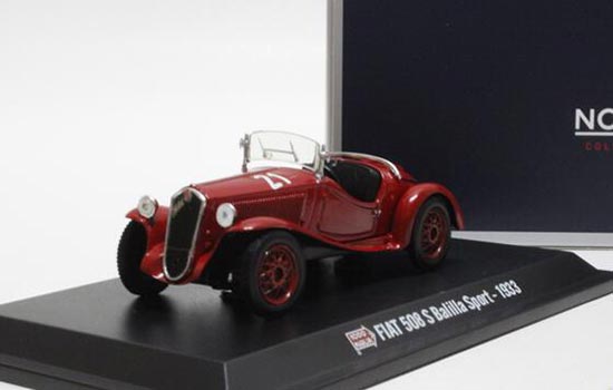 Red Norev 1:43 Diecast 1933 Fiat 508 S Balilla Sport Model