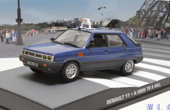 1:43 Scale Blue Diecast Renault 11 Taxi Car Model