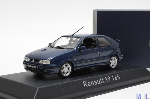 Blue NOREV 1:43 Scale Diecast Renault 19 16S Model