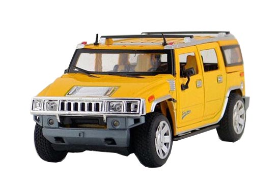 Yellow / Red / Black Kids 1:32 Scale Diecast Hummer H2 Toy