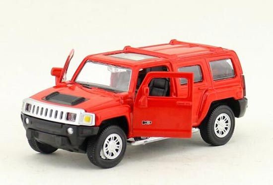 1:43 Scale Kids Yellow / Red Diecast Hummer H3 Toy