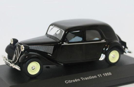 1:43 Scale Black Solido Diecast 1950 Citroen Traction 11 Model