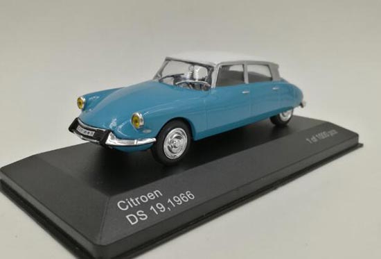 Blue 1:43 Scale WhiteBox Diecast 1966 Citroen DS 19 Model