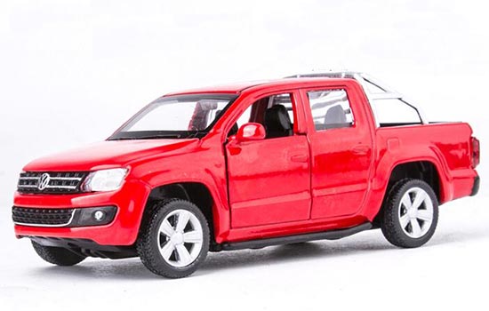 1:46 Scale White / Red Kids Diecast VW Amarok Pickup Truck Toy