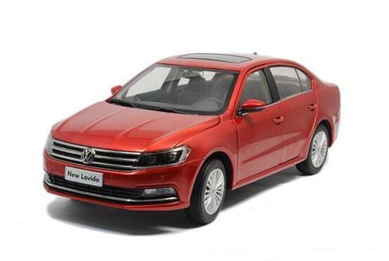 Red / White / Silver 1:18 2015 Diecast VW New Lavida Model