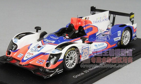White 1:43 Scale NO.25 LM 2012 Nissan Racing Car Model