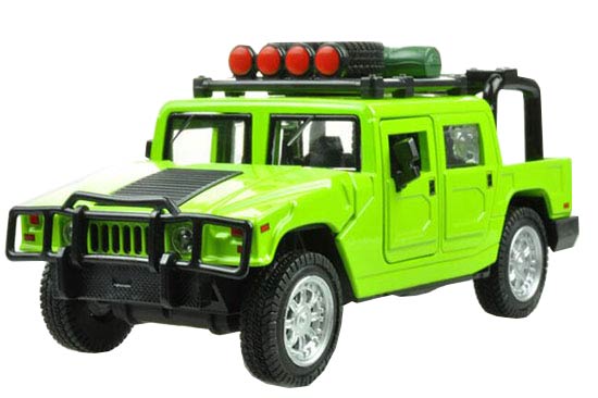 Red / Green / Yellow 1:32 Scale Kids Hummer H1 Pickup Truck Toy